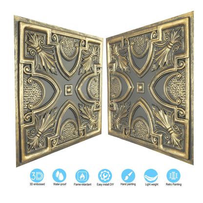 Victorian Faux Distressed Tin Ceiling Panels| PL1