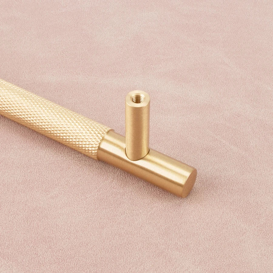 Luxury Solid Brass Gold T-Handle Cabinet Pull